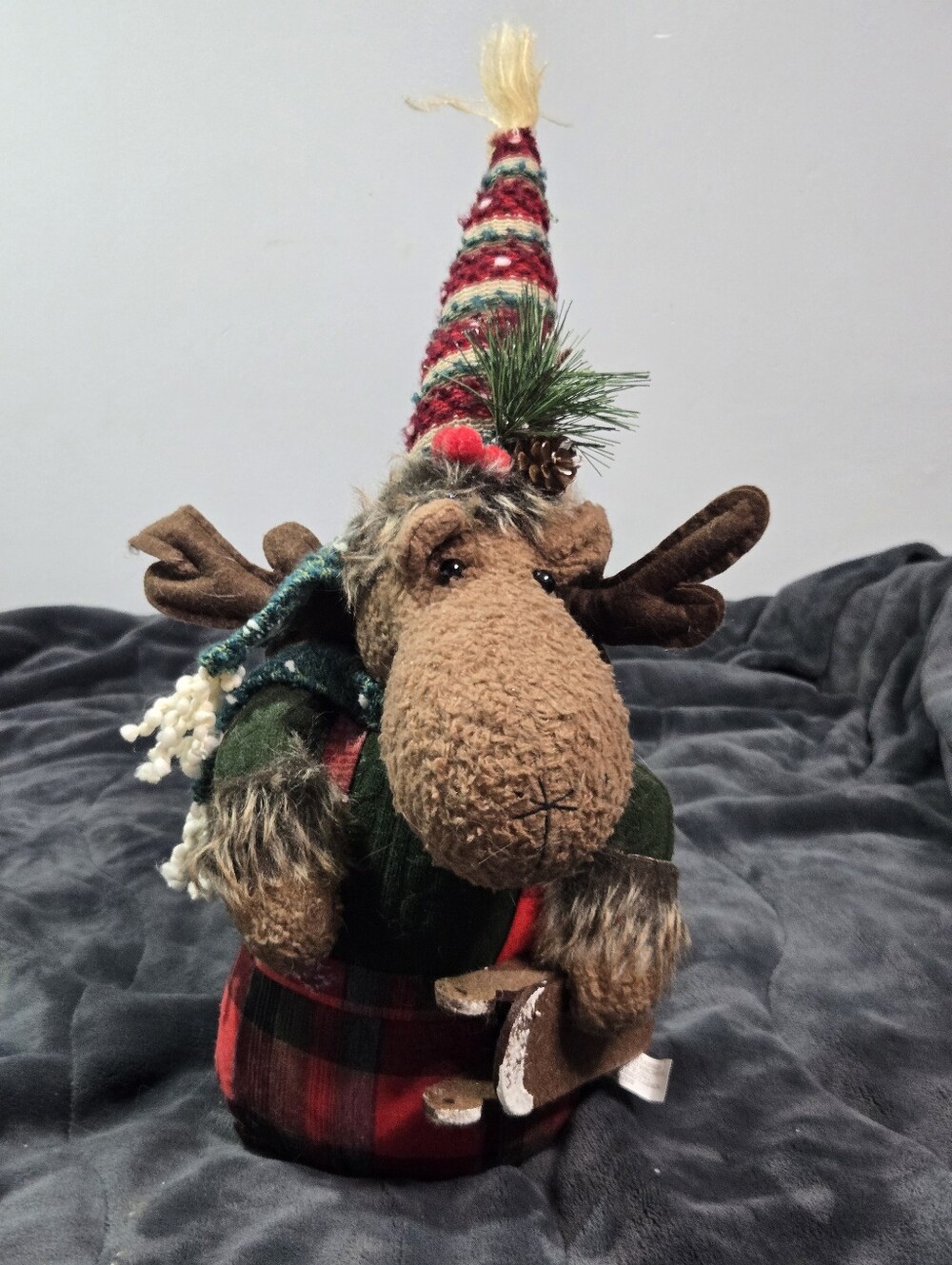 Plush Moose Shelf Sitter Weighted Winter Holiday Cozy Vibes Decor